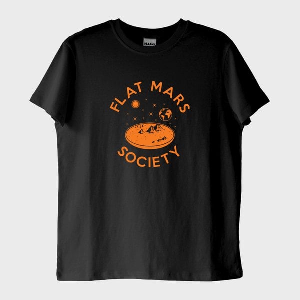 "Flat Mars": Düz Mars Cemiyeti T-Shirt