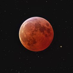 Eclipsed Moon and Stars