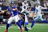 Giants dealt crushing overtime loss as Cowboys kicker Brandon Aubrey rips their hearts out
