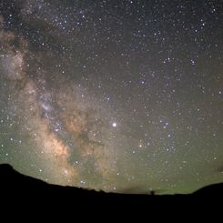 Jupiter, Vesta, and the Milky Way