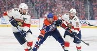 Panthers win, 5-4, Game 2 against Oilers in double OT to tie Stanley Cup series 1-1