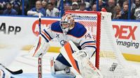 Edmonton Oilers' Stuart Skinner voices frustration after getting pulled from game