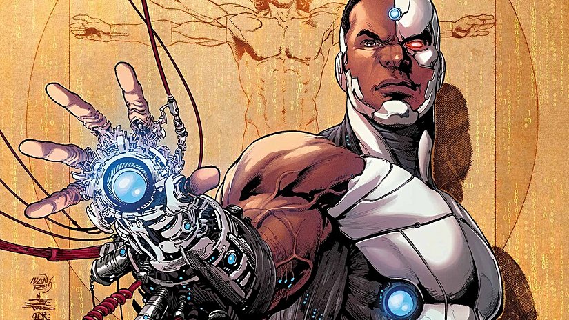 Cyborg deyince, birçok kişinin aklına DC Comics tarafından yaratılan bilim kurgu ürünü Cyborg karakteri gelir. Cyborg, gerçek adı Victor Stone olan bir süper kahramandır. İlk kez 1980 yılında "DC Comics Presents" dergisinin 26. sayısında ortaya çıkmıştır ve Marv Wolfman ile George Pérez tarafından yaratılmıştır.