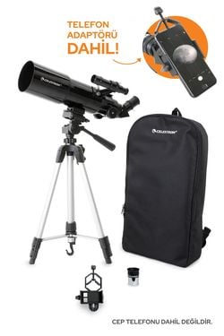 Celestron Travel Scope 80 Taşınabilir Teleskop ve Akıllı Telefon Adaptörü
