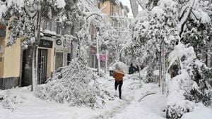 Madrid Faces Sudden Change To Rain And Snow