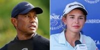 Tiger Woods gives advice to Kai Trump, 18, after US President's granddaughter's nightmare LPGA debut