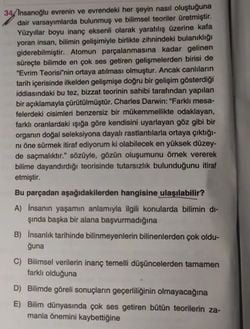 Darwin'in gözün evrimi ile ilgili bu sözünde cımbız var mı?