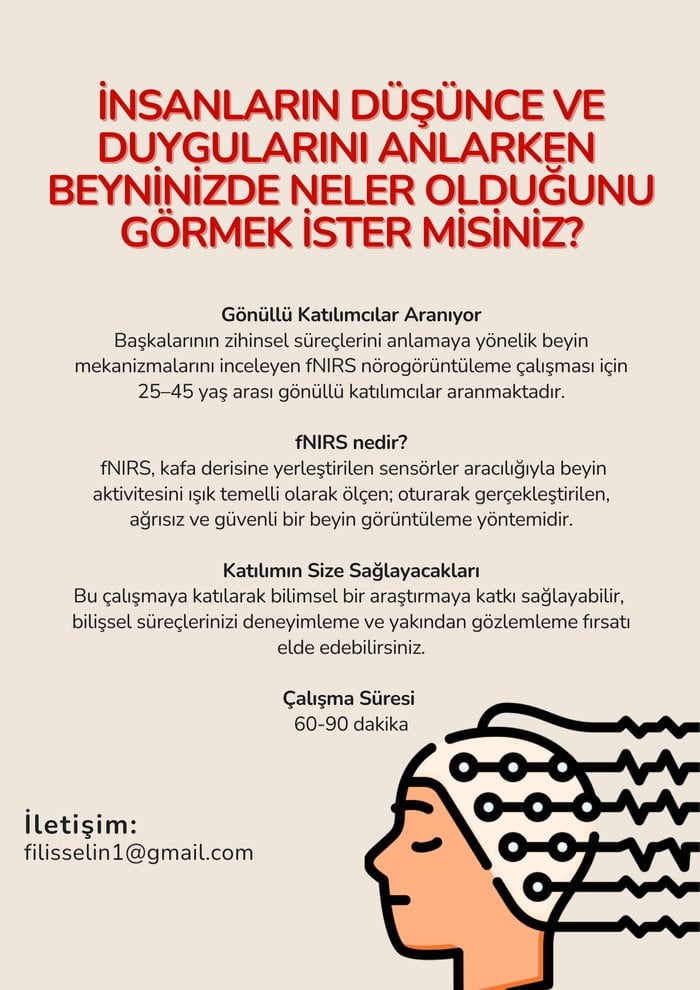 fNIRS Nörogörüntüleme Çalışmasına Katılmak İster Misiniz?