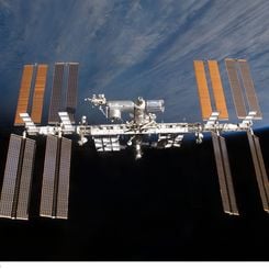 The International Space Station Over the Horizon