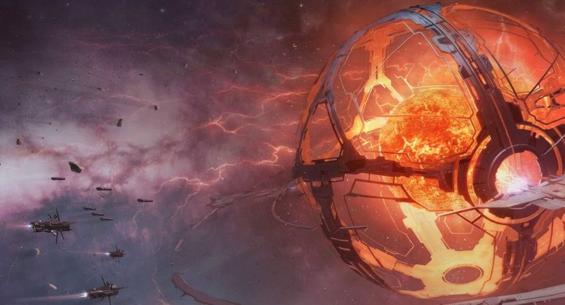 Bizim dyson küre modelimiz ile bir yıldız hapsedilir nasıl görünür.