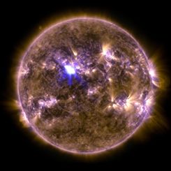 Sun with Solar Flare