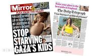 Newspaper headlines: 'Stop starving Gaza's kids' and 'Starmer's political prisoner'   - BBC News