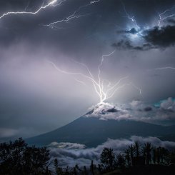 Lightning over the Volcano of Water