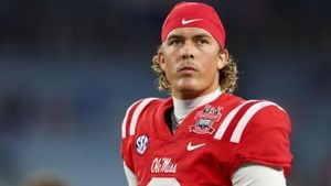 Jaxson Dart Makes Waves At NFL Combine Media Day