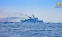 Chinese Coast Guard ships hold water cannon drills in Ayungin Shoal | The Manila Times