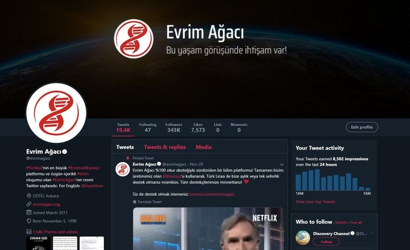 Evrim Ağacı Twitter