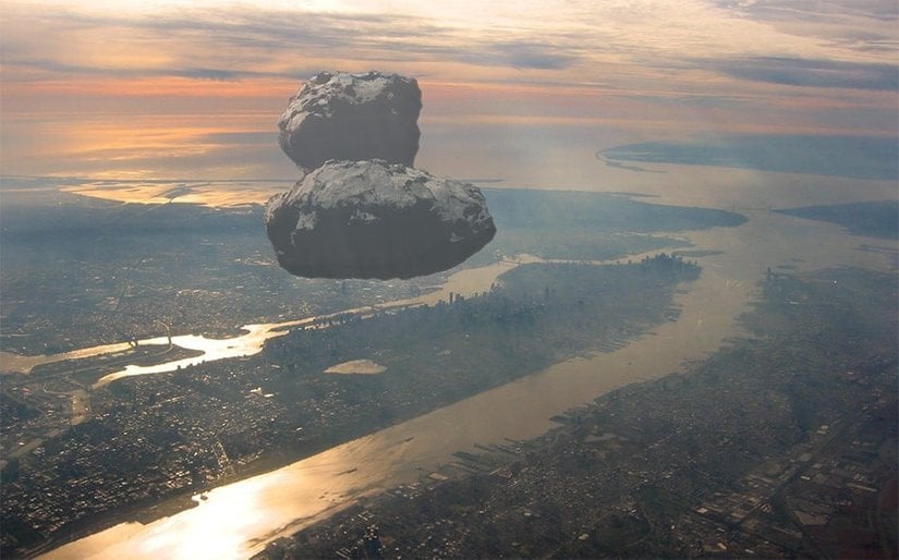 New York üzerinde 67P...