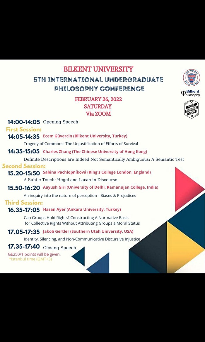 Bilkent 5. Uluslararası Felsefe Konferansı