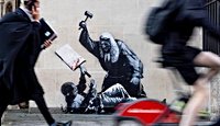 Banksy mural shows judge beating protester amid Palestine Action crackdown