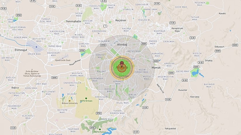 Hiroşima'ya atılan bomba, Ankara'ya atılsaydı ne kadarlık bir alan etkilenirdi?