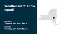 NY weather: Prepare for snow squall in part of New York until 3 a.m. Thursday