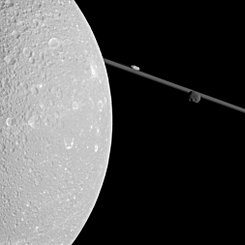 A Close Pass of Saturn's Moon Dione