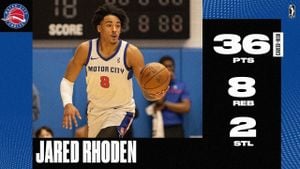 Raptors Rookie Jared Rhoden Shines With Double-Double Against 76ers