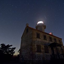 Lighthouse and Meteor