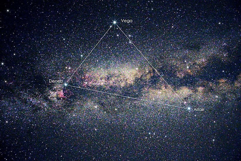 Yaz Üçgeni yıldız deseni içindeki 3 yıldız