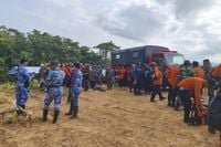Rescuers search for helicopter that went missing in Indonesia's Borneo