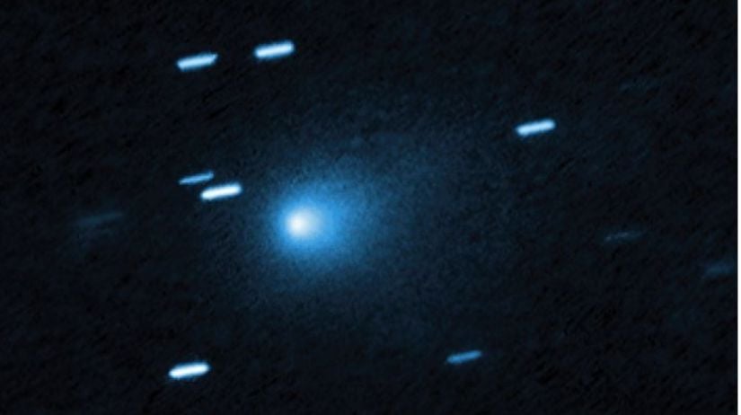 Hubble, 21 Temmuz 2025'te, kuyruklu yıldız Dünya'dan 447 milyon mil uzaktayken 3I/ATLAS'ın bu görüntüsünü yakaladı.