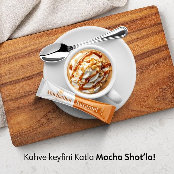 Mocha Shot Karamel Aromalı Tek Kullanımlık Kahve Şurubu 20 ml x 15 Adet