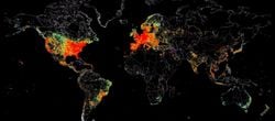 Dünya İnternete Bağlı Makinalar Haritası (2014)