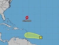 Tropical Storm Fernand forms in open Atlantic while NHC tracks 2nd system
