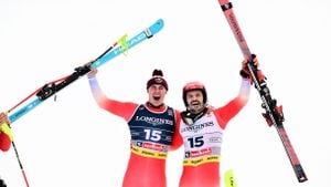 Swiss Ski Team Celebrates Historic Triple Win