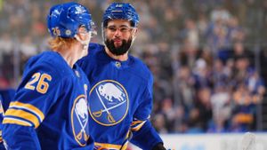 Sabres Stun Rangers With 8-2 Blowout Victory