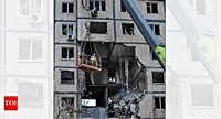 3 killed as Russian strikes hit apartment block, energy sites - The Times of India