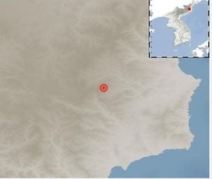 Natural Earthquake Strikes Near Kilju North Korea