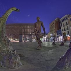 Moon and Planets Over Catalonia