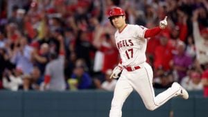 Shohei Ohtani Hits Home Run On Opening Day