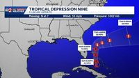 Tropical Depression 9 starting to move north, heavy rain continues in Bahamas