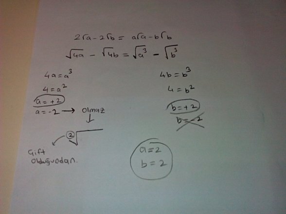 Denklemin çözümü