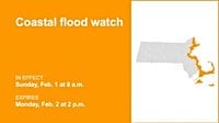 Coastal flood watch for 7 Massachusetts counties for Sunday and Monday