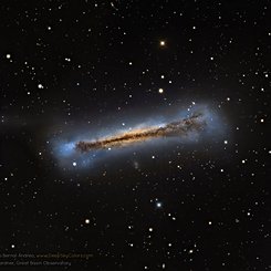  NGC 3628: Sideways Spiral Galaxy 