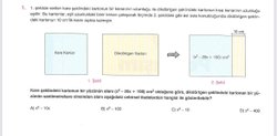 Dikdörtgen şeklindeki kartonun bir yüzünün santimetrekare cinsinden alanı aşağıdaki cebirsel ifadelerden hangisi ile gösterilebilir?