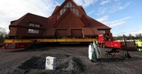 Wooden church sets off on slow Swedish road trip to escape mining subsidence
