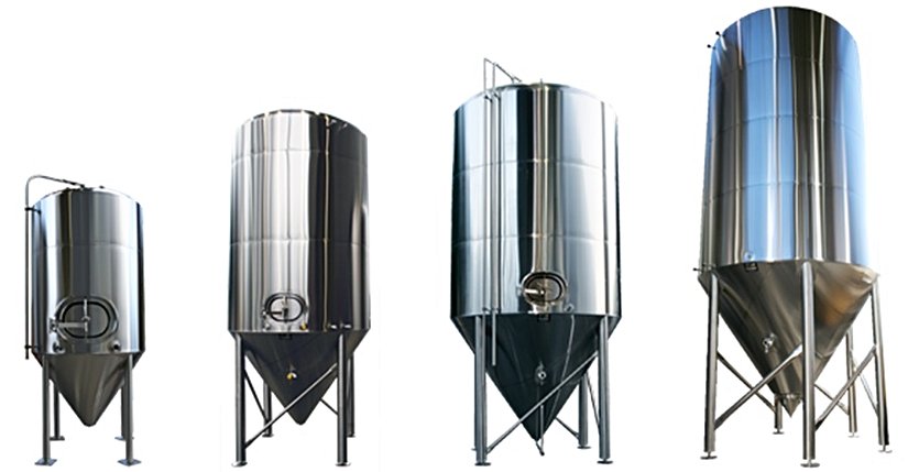 Çeşitli biyoreaktörler (fermentörler).