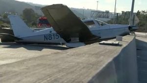 Small Plane Makes Emergency Landing On San Diego Freeway
