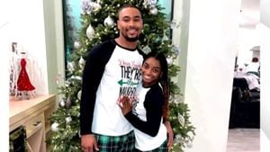 Simone Biles And Jonathan Owens Celebrate First Christmas Together