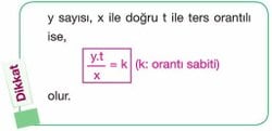 Y sayısı x ile doğru t ile ters orantılı dendiği zaman neden bunu tek bir orantıda alıyoruz?